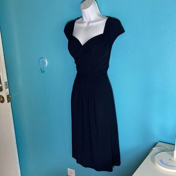 IRIE WASH Women’s Black Jersey Stretch Dress Size L Made in France Fits Size 8 - Picture 12 of 12